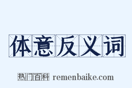 体意反义词是什么意思的图片